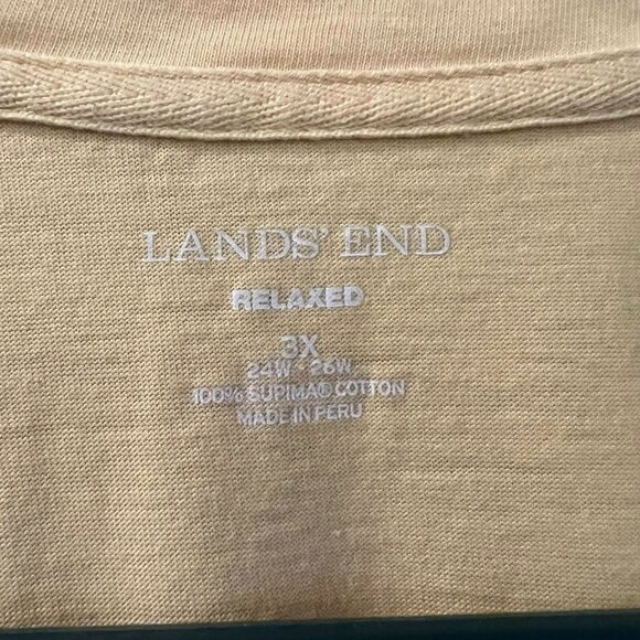 🐻Size 3X(24/26W) - Lands' End - Yellow Short Sleeve T-Shirt - Picture 2 of 6